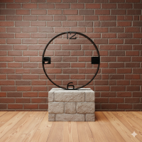 Obręcz stalowa pod zegar z cyframi LOFT